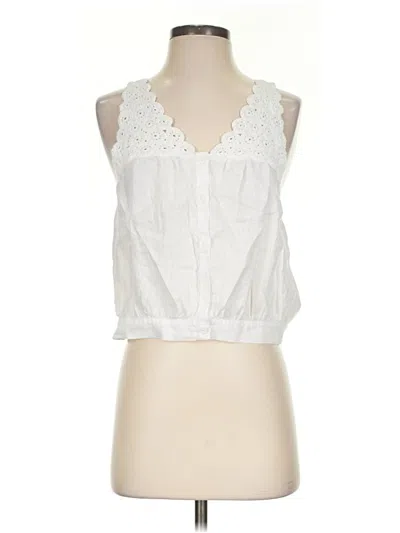 Pre-owned Madewell Sleeveless Blouse In White