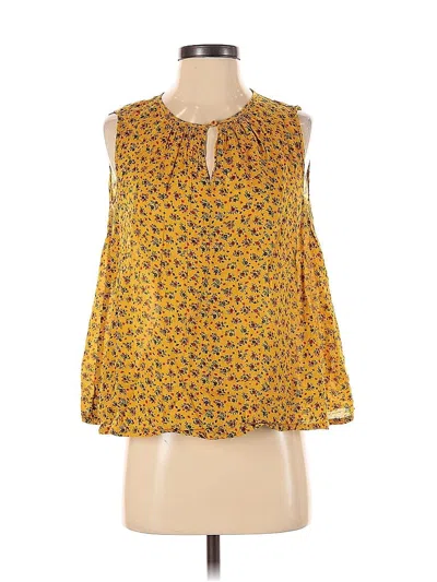 Pre-owned Madewell Sleeveless Blouse In Yellow