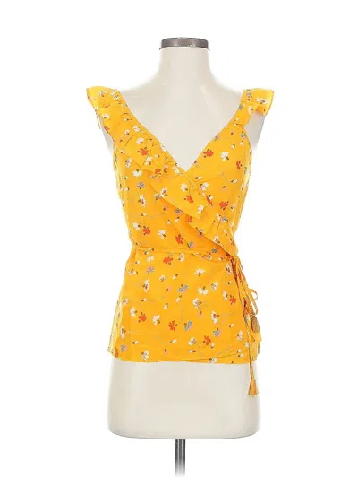 Pre-owned Madewell Sleeveless Blouse In Yellow