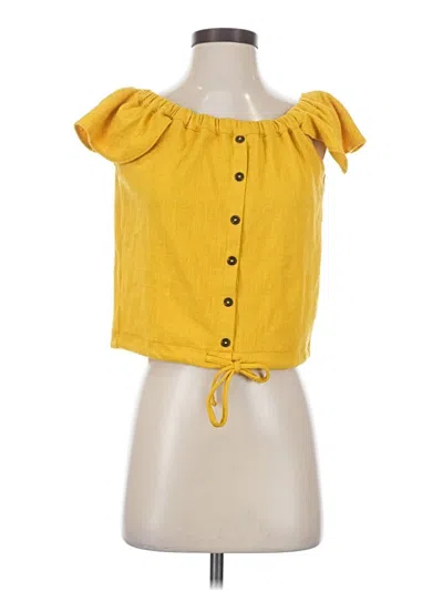 Pre-owned Madewell Sleeveless Blouse In Yellow