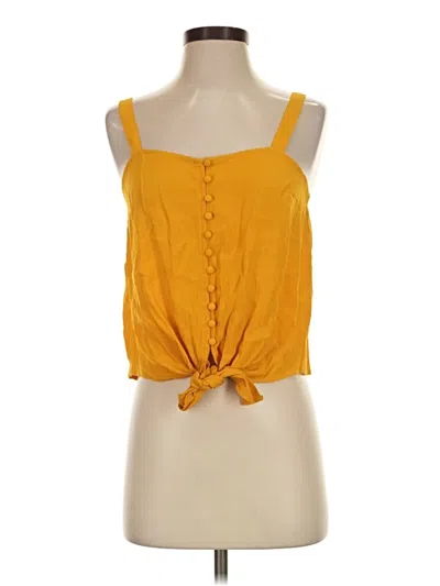 Pre-owned Madewell Sleeveless Blouse In Yellow