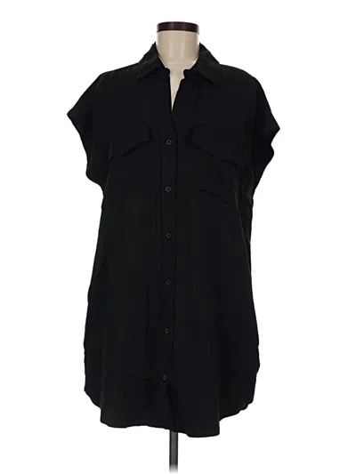 Pre-owned Madewell Sleeveless Button Down Shirt In Black