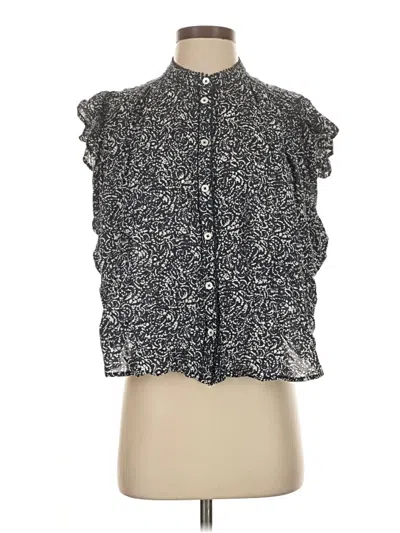 Pre-owned Madewell Sleeveless Button Down Shirt In Black