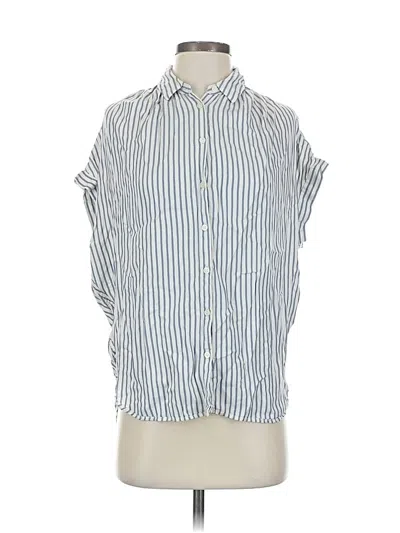 Pre-owned Madewell Sleeveless Button Down Shirt In Blue