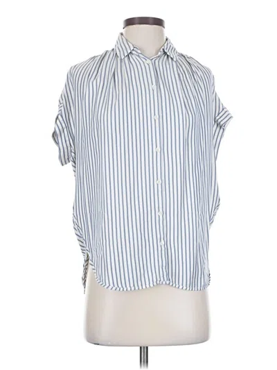 Pre-owned Madewell Sleeveless Button Down Shirt In Blue