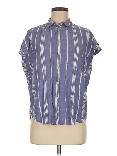Pre-owned Madewell Sleeveless Button Down Shirt In Blue