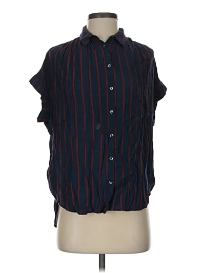Pre-owned Madewell Sleeveless Button Down Shirt In Blue