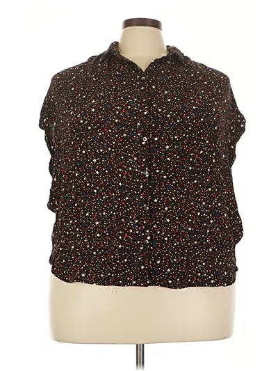 Pre-owned Madewell Sleeveless Button Down Shirt In Brown