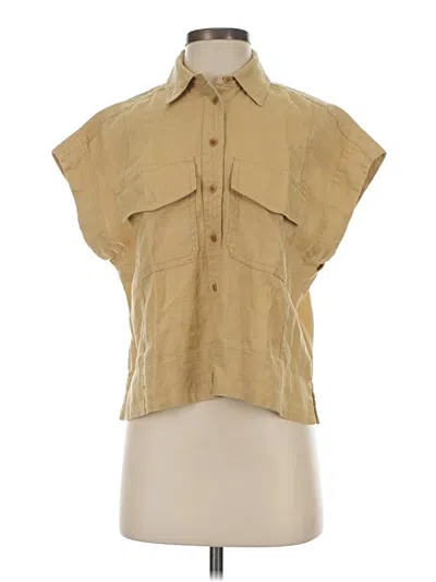 Pre-owned Madewell Sleeveless Button Down Shirt In Brown