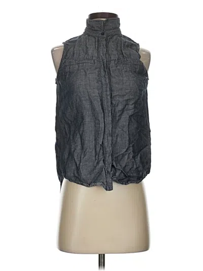 Pre-owned Madewell Sleeveless Button Down Shirt In Gray