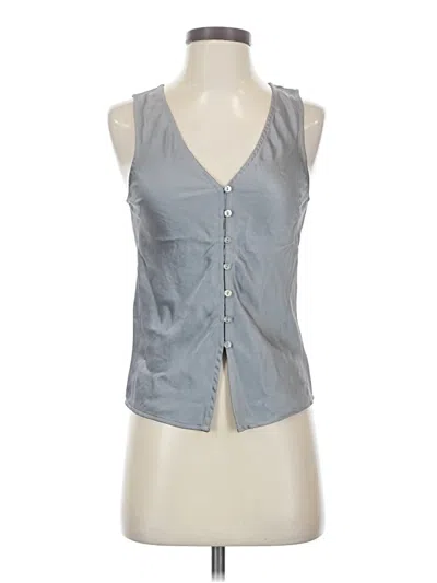 Pre-owned Madewell Sleeveless Button Down Shirt In Gray