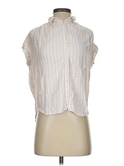 Pre-owned Madewell Sleeveless Button Down Shirt In Ivory