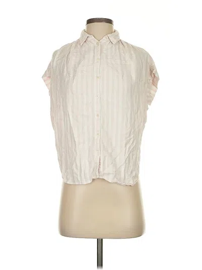 Pre-owned Madewell Sleeveless Button Down Shirt In White