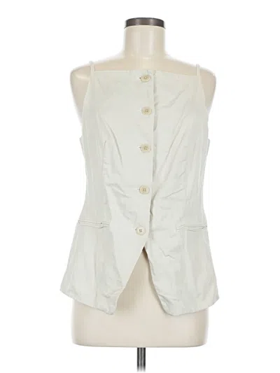 Pre-owned Madewell Sleeveless Button Down Shirt In White