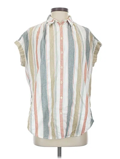 Pre-owned Madewell Sleeveless Button Down Shirt In White