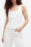 MADEWELL MADEWELL SLEEVELESS DENIM BUTTON-UP TOP