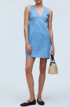 Madewell Sleeveless Denim Minidress In Miona Wash