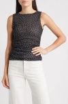 Madewell Sleeveless Double Layer Mesh Top In Black