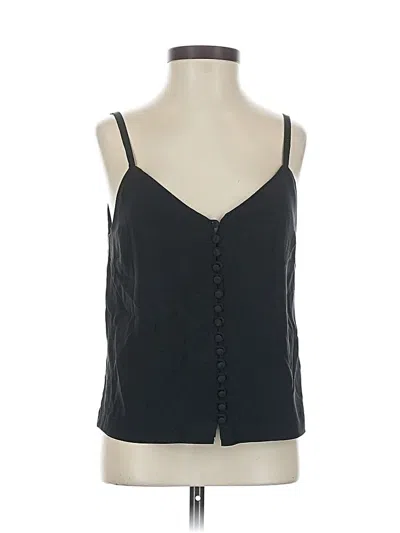 Pre-owned Madewell Sleeveless Silk Top Black Sweetheart Neckline Tops