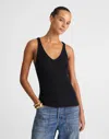 Madewell Sleeveless Sweater Top In Black