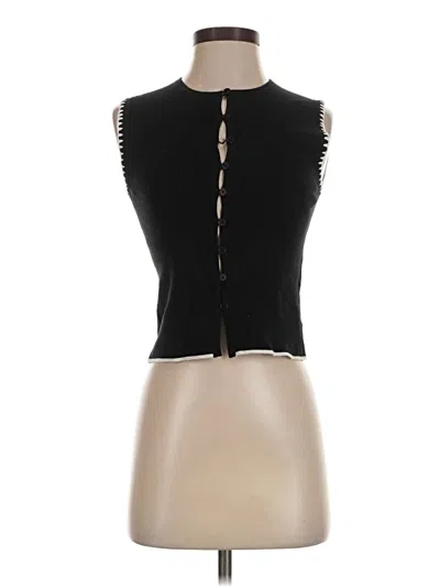 Pre-owned Madewell Sleeveless Top Black Keyhole Neckline Tops