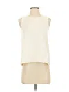 Madewell Sleeveless Top Ivory Halter Neckline Tops In White