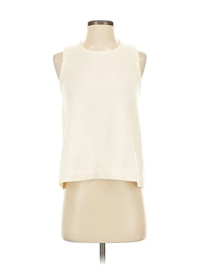 Madewell Sleeveless Top Ivory Halter Neckline Tops In White