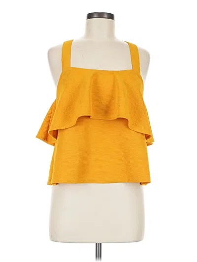 Pre-owned Madewell Sleeveless Top Yellow Halter Neckline Tops