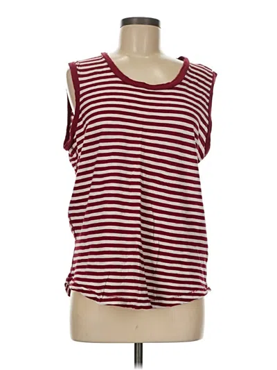 Pre-owned Madewell Sleeveless T-shirt In Burgundy