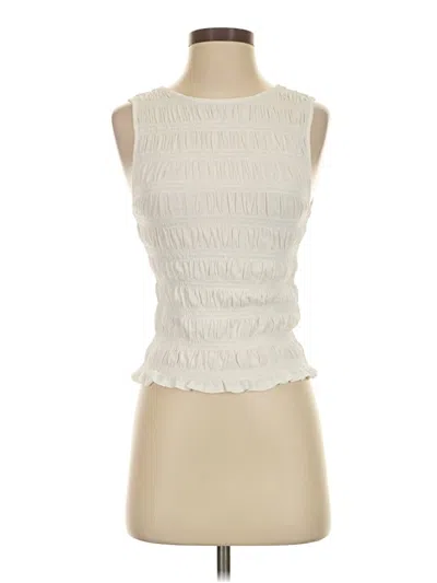Pre-owned Madewell Sleeveless T-shirt In Ivory