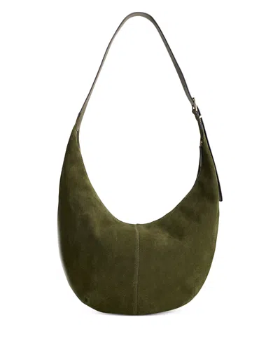 Madewell Slouch Suede Hobo Shoulder Bag In Green