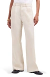 Madewell Slouchy Straight Leg Twill Pants In Muted Stone