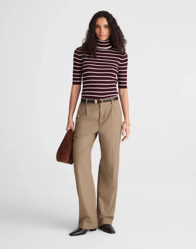 Madewell Slouchy Straight Pants In Black