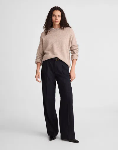 Madewell Slouchy Straight Pants In Brown