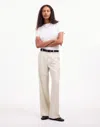 Madewell Slouchy Straight Pants In Muted Stone