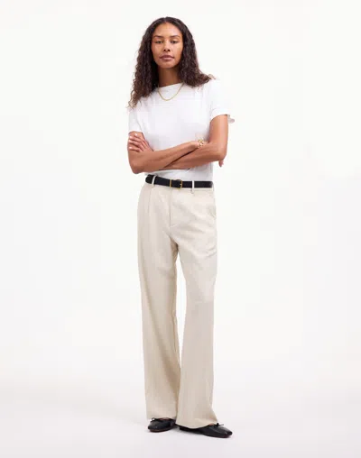 Madewell Slouchy Straight Pants In Muted Stone