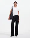 Madewell Slouchy Straight Pants In True Black