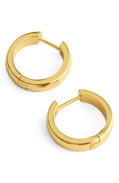 Madewell Classic Huggie Hoop Earrings In Warm Gold