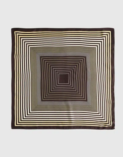 Madewell Small Silk Bandana In Brown