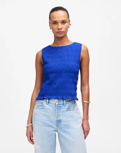 Madewell Smocked Boatneck Tank