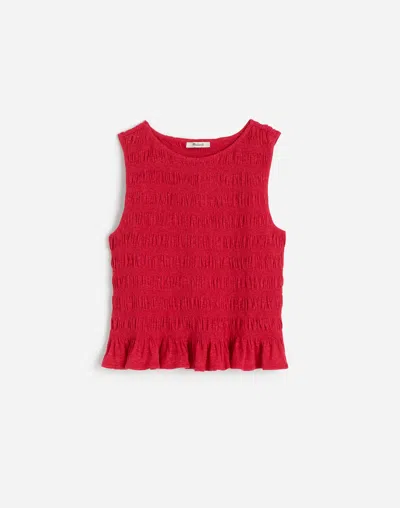 MADEWELL SMOCKED BOATNECK TANK