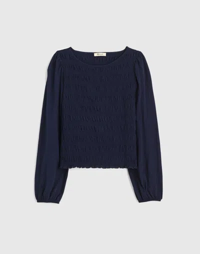 MADEWELL SMOCKED BOATNECK TOP