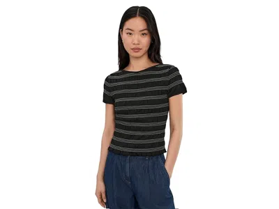 Madewell Smocked Short Sleeve Tee Jet Black