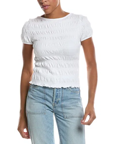 Madewell Smocked T-shirt In White