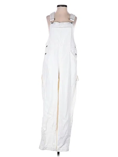 Pre-owned Madewell Snow Pants With Bib In White