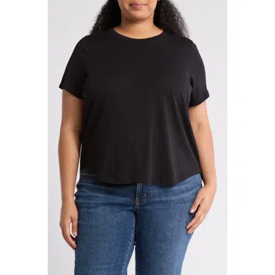 Madewell Soft Fade Cotton T-shirt In Jet Black