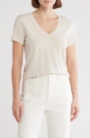 Madewell Soft Fade V-neck Cotton T-shirt In Dove