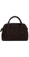 Madewell Soft Grain Satchel Dark Carob In Dark Carob