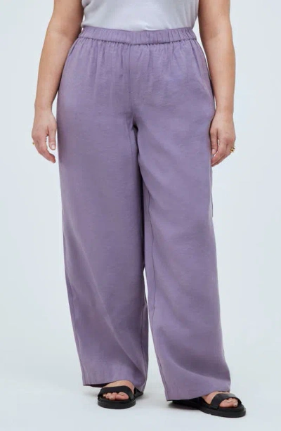 Madewell Softdrape Wide Leg Pants In Smoky Grape