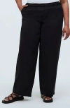 Madewell Softdrape Wide Leg Pants In True Black